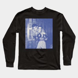 muhammad ali-halftone Long Sleeve T-Shirt